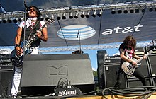 BulletBoys performing in 2008; group leader Marq Torien at left