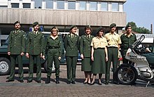 Bundesgrenzschutz in der „Oestergaard-Uniform“ (1987) (Quelle: Wikimedia)
