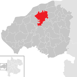 Poloha obce Burgkirchen  v okrese Braunau am Inn (klikacia mapa)