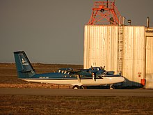 C-GDHC Aklak Air DHC6 Cambridge Körfezi'ndeki Dewline Hangarında.