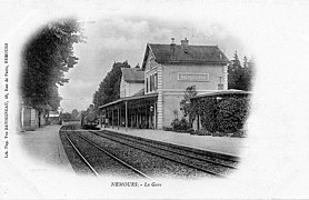 CPA Gare de Nemours intérieur Davoigneau 1900.jpg