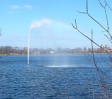 The fountain in the reservoir