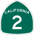State Route 2 marker