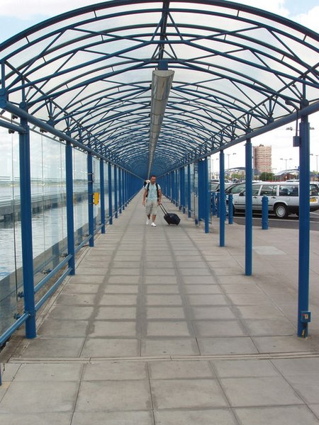 File:Car park walkway at London City Airport - geograph.org.uk - 872555.jpg