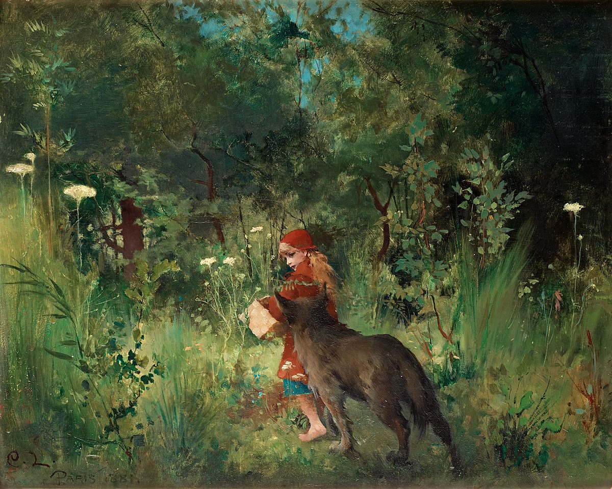 red riding hood wolf illustration