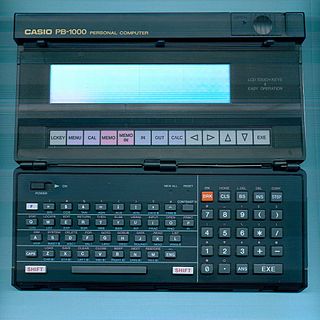 <span class="mw-page-title-main">Casio PB-1000</span> Handheld computer manufactured by Casio