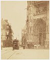 Tramway Mékarski devant la cathédrale (1898).