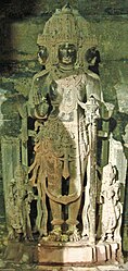 Chaturmukha, a four-faced Brahma image at Lakkundi Jain Temple, 11th century CE