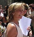 Claire Chazal à l'issue de sa prestation publique au Festival de la Correspondance de Grignan le 5 juillet 2007.