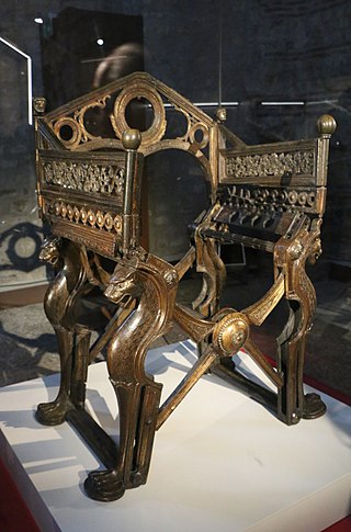 <span class="mw-page-title-main">Throne of Dagobert</span> 7th-century bronze throne of the French monarchs