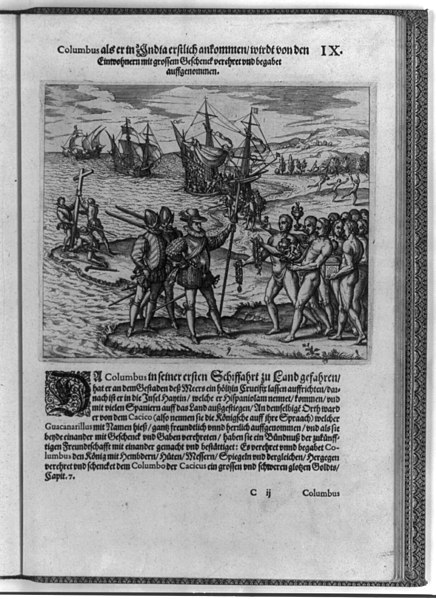 File:Columbus landing on Hispaniola, Dec. 6, 1492; greeted by Arawak Indians LCCN2003680406.jpg