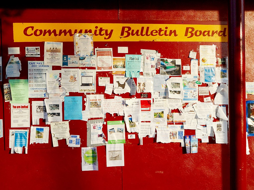 Community Bulletin Board Avalon NJ