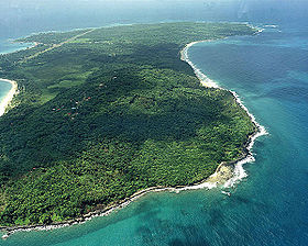 Isla de Korn a vista de pájaro