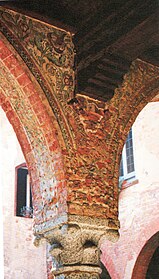 Dettaglio degli affreschi tardogotici