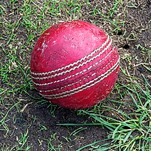 Cricket has had a hand historically in enhancing political ties. Cricket ball at Epping Foresters Cricket Club.jpg