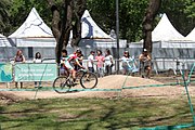 Deutsch: Radsport bei den Olympischen Jugendspielen 2018 Tag 10, 16. Oktober 2018 - Combined Criterium – XCC Qualifikation weiblich English: Cycling at the 2018 Summer Youth Olympics – Women's Combined Criterium – XCC Qualification on 16 October 2018.