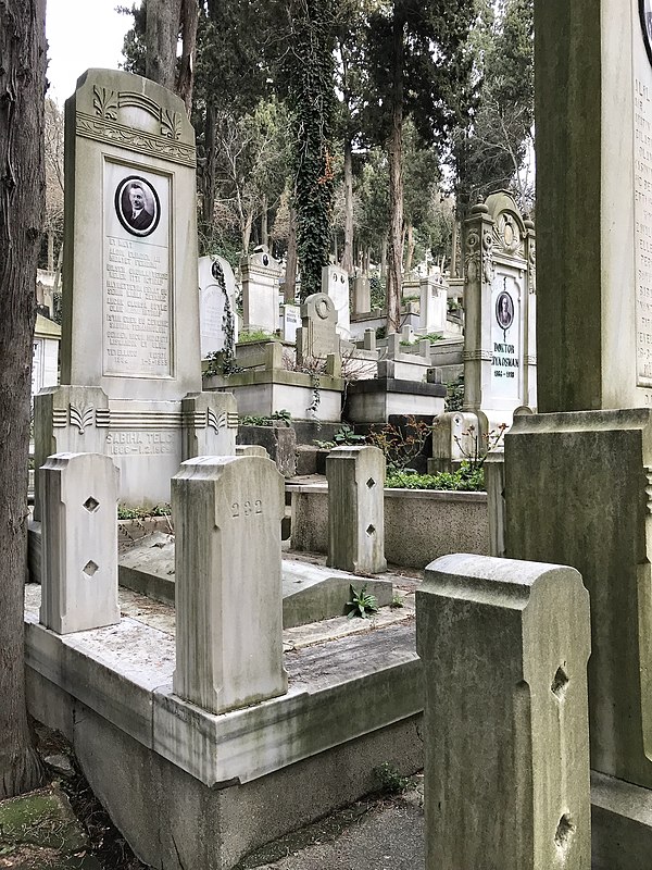 Dönme gravestones in the Bülbüldere Cemetery in Üsküdar, Istanbul