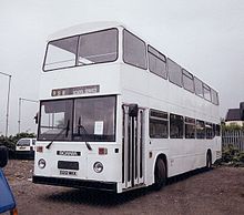 1987 high-capacity East Lancs body on Scania K92 chassis: one of the last built to this flat-fronted style D212MKK1.jpg