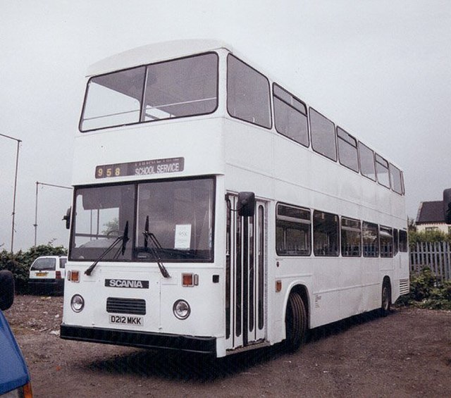 1987 high-capacity East Lancs body on Scania K92 chassis: one of the last built to this flat-fronted style