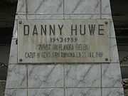 Memorial for Danny Huwé in Romania