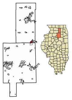 DeKalb County Illinois Incorporated and Unincorporated areas Somonauk Highlighted.svg