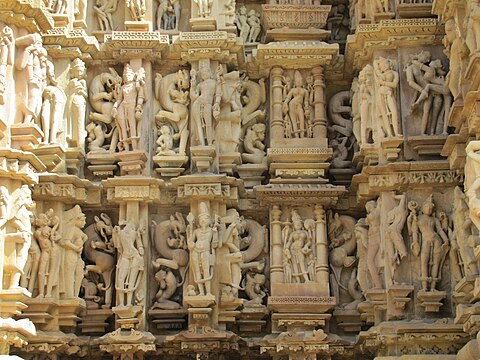 Sculpture-Group, Outer Wall, Devi Jagadambi Temple, Khajuraho