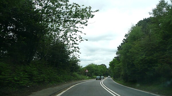 The A3 near Hindhead prior to the tunnel opening