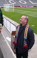 Commissioner Don Garber during the 2007 MLS season Don Garber, MLS Commissioner, speaks to fans 2007.jpg