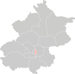 Location of Dongcheng District in the municipality Dongcheng.png