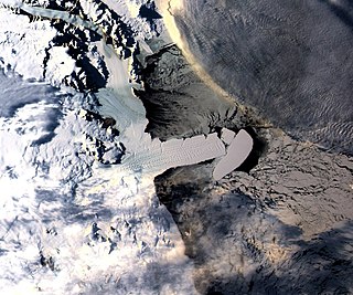 Drygalski Ice Tongue Glacier in Antarctica