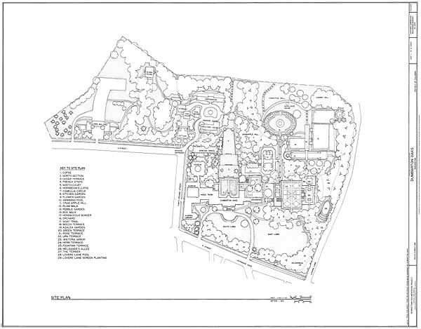 Dumbarton Oaks site plan