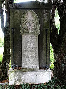 Ernst Stückelberg (1831–1903) painter.  Family grave in the Wolfgottesacker cemetery, Basel