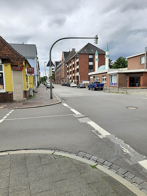 Färberstraße, Neumünster-Stadtmitte; Blick Richtung Luisenstraße