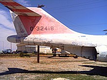 F-101A, AF Serial No. 53-2418, at Pueblo Weisbrod Aircraft Museum, Pueblo, Colorado, before restoration F101Atail532418PuebloMuseum.jpg