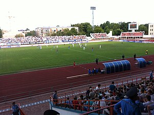 Het voetbalstadion Dynamo