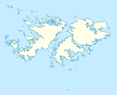 Goose Green på kartet over Falklandsøyene