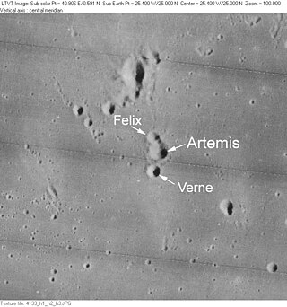 <span class="mw-page-title-main">Artemis (crater)</span> Feature on the moon