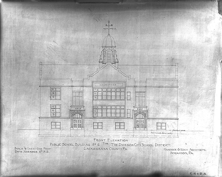 File:File-C4024-C4029--Dickson City, PA--Public School Building no. 6 -set of 6 drawings- -1915.11.06- (13294e40-66de-475b-8304-e6bef60bba38).jpg