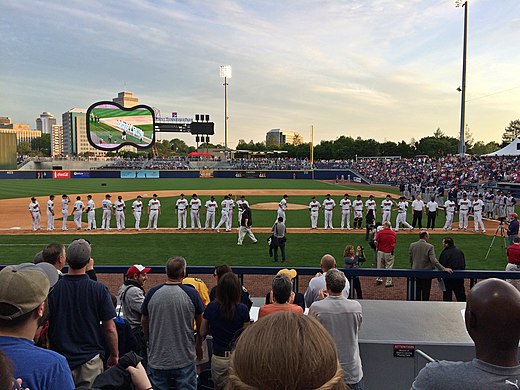 The Sounds being introduced before the inaugural game on April 17, 2015 First Tennessee Park, April 17, 2015 - 18.jpg