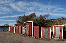 Fishing huts, Holländaröd, Lysekil Municipality, Sweden