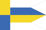 Flag of Nad Jazerom borough in Kosice, Slovakia.svg