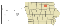 Location of Rockford, Iowa