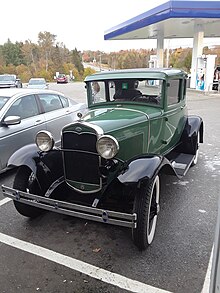 Green 1931 Ford Model A Coupe