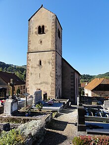 Le clocher de l'église protestante.