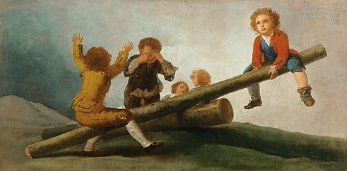 Seesaw in 1792 painting by Francisco de Goya