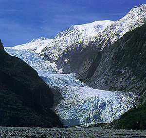 Ghiacciaio Franz Josef nel 2001