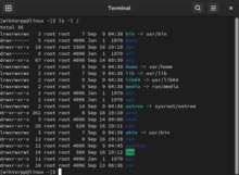 GNOME Terminal 3.43 with the theme set to Adwaita-dark GNOME Terminal 3.43 Adwaita-dark.png