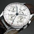 Gallet MultiChron Calendar (1945)—professional 12-hour recording chronograph with automatic day, date, and month change functions