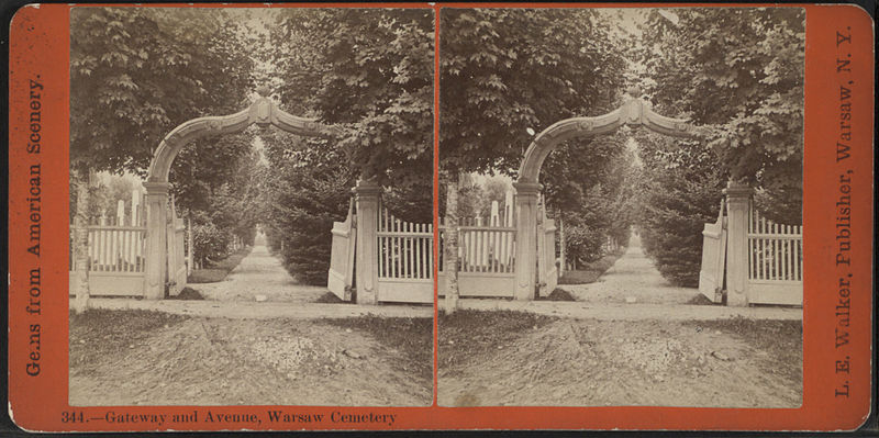 File:Gateway and Avenue, Warsaw Cemetery, from Robert N. Dennis collection of stereoscopic views.jpg
