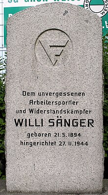 Gedenktafel Köpenicker Landstr 186 (Baums) Willi Sänger.jpg